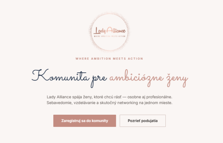 Lady Alliance v novom šate: vynovili sme web aj členskú zónu.